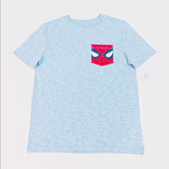 Size 7 Blue and Red kids Spiderman T-Shirt